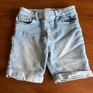 Light denim bermuda shorts